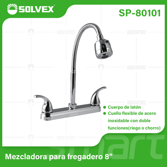 SP-80101 (Caja master 12)(MOQ 1 pz=1 caja) Mezcladora para fregadero 8