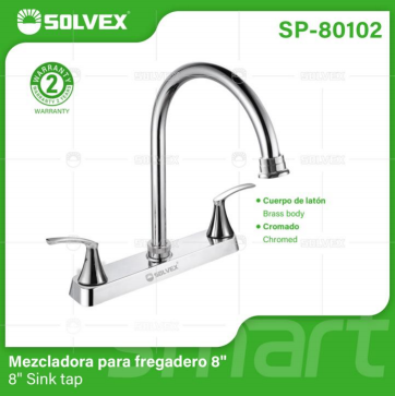 Liquidación SP-80102 (Caja master 12)(MOQ 1 pz=1 caja) Mezcladora para fregadero 88" Sink tap