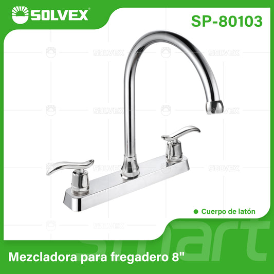 SP-80103 (Caja master 12)(MOQ 1 pz=1 caja) Mezcladora para fregadero 8