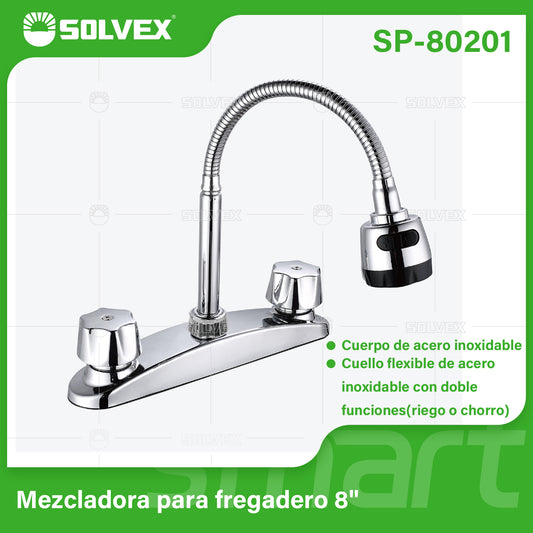 SP-80201 (Caja master 12)(MOQ 1 pz=1 caja) Mezcladora para fregadero 8