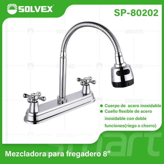 SP-80202 (Caja master 12)(MOQ 1 pz=1 caja) Mezcladora para fregadero 8
