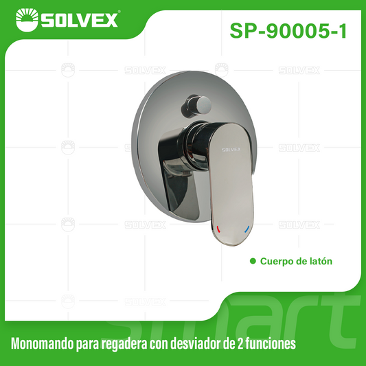 SP-90005-1 (Caja master 10)(MOQ 1 pz=1 caja) Monomando para regadera con desviador de 2 funciones