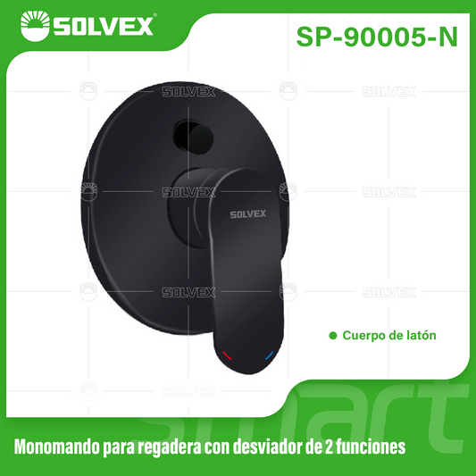 SP-90005-N (Caja master 10)(MOQ 1 pz=1 caja) Monomando para regadera con desviador de 2 funciones
