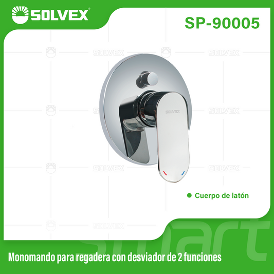 SP-90005 (Caja master 10)(MOQ 1 pz=1 caja) Monomando para regadera con desviador de 2 funciones