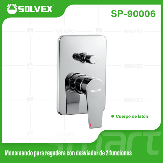 SP-90006 (Caja master 10)(MOQ 1 pz=1 caja) Monomando para regadera con desviador de 2 funciones