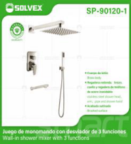 SP-90120-1 (Caja master 5)(MOQ 1 juego=1 caja) Juego de monomando con desviador de 3 funciones