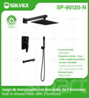 SP-90120-N (Caja master 5)(MOQ 1 juego=1 caja) Juego de monomando con desviador de 3 funciones