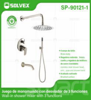 SP-90121-1 (Caja master 5)(MOQ 1 juego=1 caja) Juego de monomando con desviador de 3 funciones