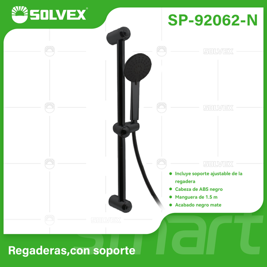 SP-92062-N (Caja master 10)(MOQ 1 juego=1 blíster) Regaderas,con soporte