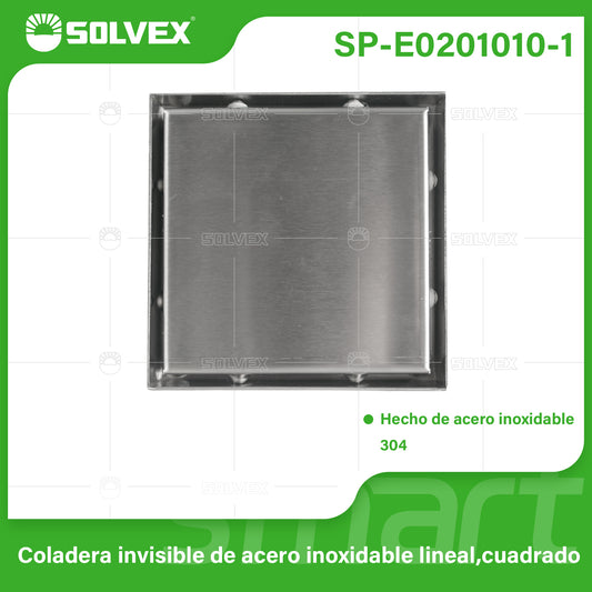 SP-E0201010-1 (Caja master 50)(MOQ 1pz=1caja) Coladera invisible de acero inoxidable lineal,cuadrado