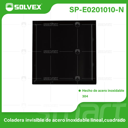 SP-E0201010-N (Caja master 50)(MOQ 1pz=1caja) Coladera invisible de acero inoxidable lineal,cuadrado