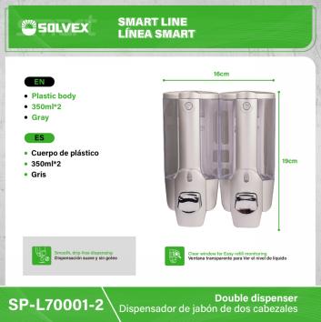 SP-L70001-2-(Caja master 1 CTN=40 SKU)-(MOQ 1 SKU)-Dispensador de jabón
Cuerpo de plástico