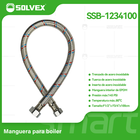 SSB-1234100 (Caja master 30)(MOQ 1 pz=1 etiqueta) Manguera para boiler