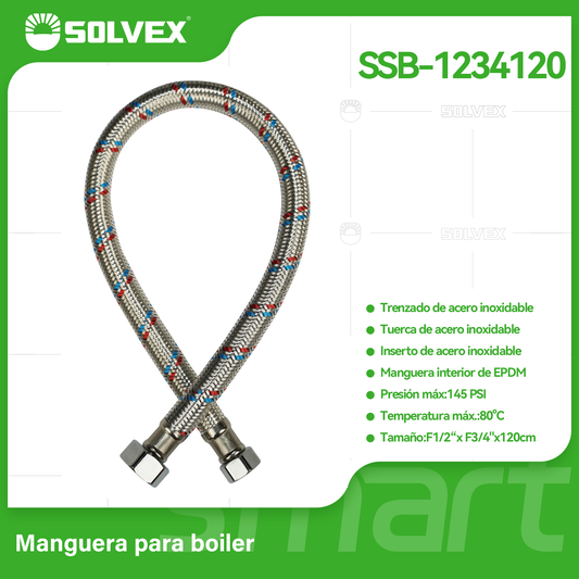 SSB-1234120 (Caja master 30)(MOQ 1 pz=1 etiqueta) Manguera para boiler
