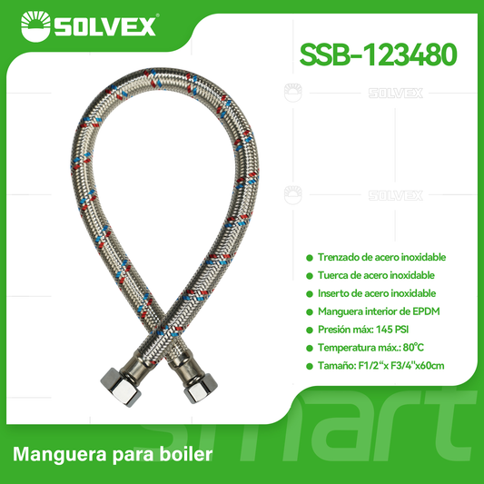 SSB-123480 (Caja master 50)(MOQ 1 pz=1 etiqueta) Manguera para boiler