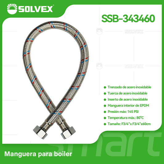 SSB-343460 (Caja master 50)(MOQ 1 pz=1 etiqueta) Manguera para boiler