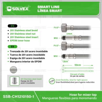 SSB-CH1210150-1-(Caja master 1 CTN=100 SKU)-(MOQ 1 SKU)-Trenzada de 201 acero inoxidable 
Tuerca de 201 acero inoxidable