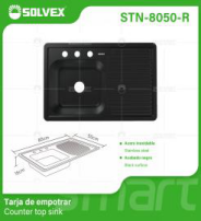 STN-8050-R (Caja master 5)(MOQ 1 pz=1 caja) Tarja de empotrar Counter top sink