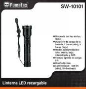 SW-10101 (Caja master 20)(MOQ  20 pzs=1 Caja) Linterna LED recargable