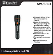 SW-10104 (Caja master 100)(MOQ  100 pzs=1 Caja) Linterna plástica de LED