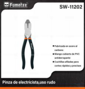 SW-11202 (Caja master 36)(MOQ 6 pzs=1 Caja) Pinza de electricista,uso rudo