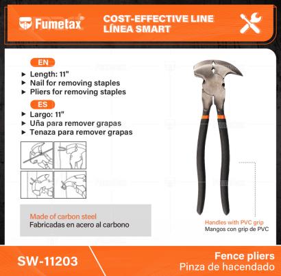 SW-11203-(Caja master 1 CTN=24 SKU)-(MOQ 6 SKU)-Fabricada en acero al carbono
Mango cubierto de PVC antiderrapante