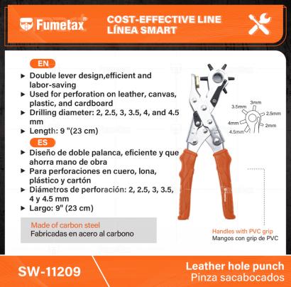 SW-11209-(Caja master 1 CTN=36 SKU)-(MOQ 6 SKU)-Diseño de doble palanca, eficiente y que ahorra mano de obra
Cuerpo de acero con mango recubierto de PVC para mayor comodidad