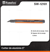 SW-12101 (Caja master 288)(MOQ 24 pzs=1 caja) Cutter de aluminio 5"
