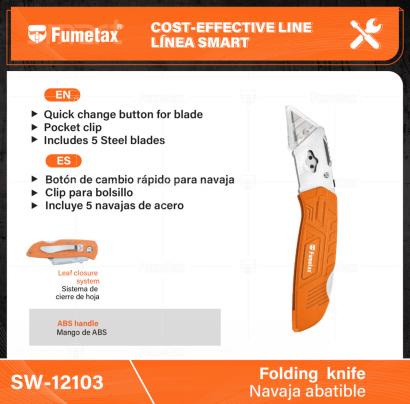 SW-12103-(Caja master 1 CTN=144 SKU)-(MOQ 12 SKU)-Mango de ABS
Sistema de cierre de hoja