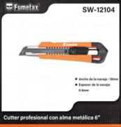 SW-12104 (Caja master 144)(MOQ 12 pzs=1 caja) Cutter profesional con alma metálica 6'