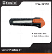 SW-12109 (Caja master 240)(MOQ 24 pzs=1 caja) Cutter Plástico 6"
