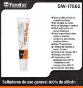 SW-17562 (Caja master 12)(MOQ  12 pzs=1 Carton) Selladores de uso general,100% de silicón