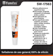 SW-17563 (Caja master 12)(MOQ  12 pzs=1 Carton) Selladores de uso general,100% de silicón