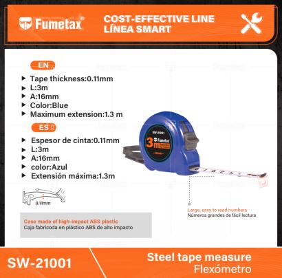 SW-21001-(Caja master 1 CTN=120 SKU)-(MOQ 12 SKU)-Caja fabricoda en plástico ABS de alto impacto
Espesor de cinta:0.11mm