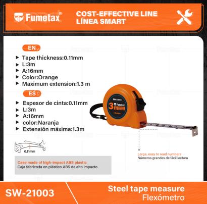 SW-21003-(Caja master 1 CTN=120 SKU)-(MOQ 12 SKU)-Caja fabricoda en plástico ABS de alto impacto
Espesor de cinta:0.11mm