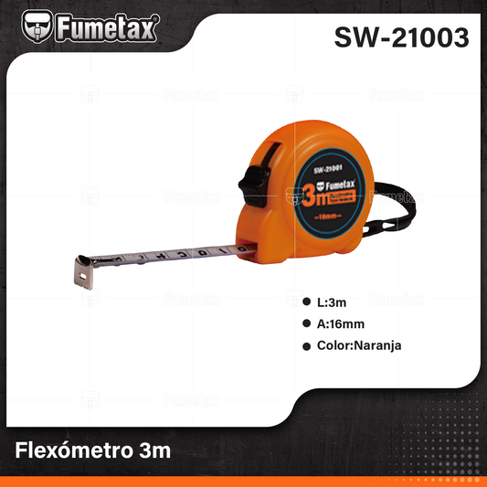 SW-21003-(Caja master 1 CTN=120 SKU)-(MOQ 12 SKU)-Flexómetro
Caja fabricoda en plástico ABS de alto impacto