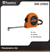 SW-21003 (Caja master 120)(MOQ 12 pzs=1 caja) Flexómetro 3m