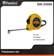 SW-21005 (Caja master 72)(MOQ 12 pzs=1 caja) Flexómetro 5m