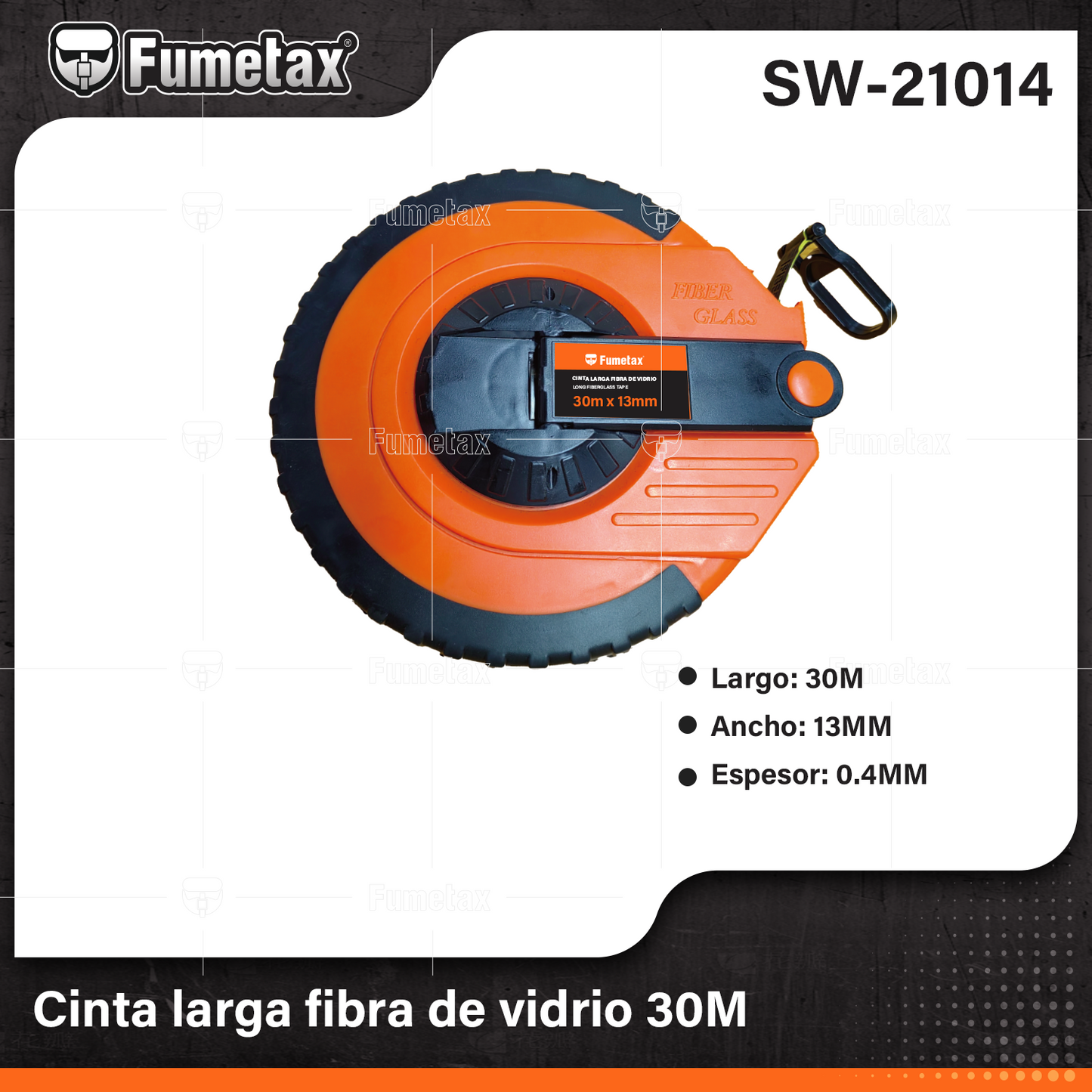 SW-21014-(Caja master 1 CTN=40 SKU)-(MOQ 1 SKU)-Cintas largas de fibra de vidrio,
Cubierta de PVC anti-impacto