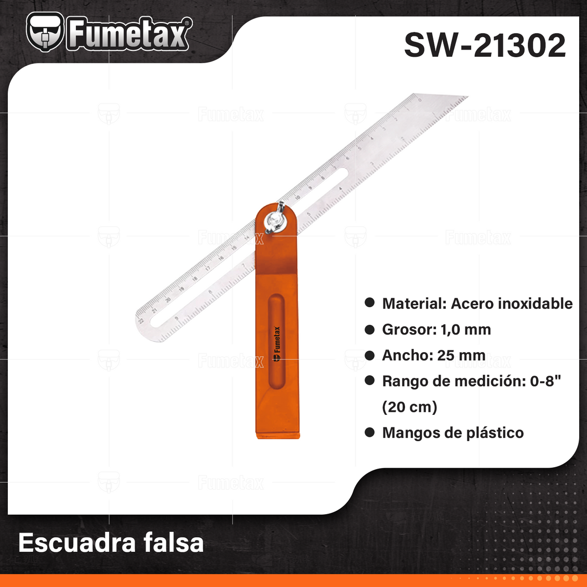 SW-21302-(Caja master 1 CTN=100 SKU)-(MOQ 10 SKU)-Escuadra falsa
Material: Acero inoxidable