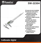 SW-22304 (Caja master 20)(MOQ 20 pzs=1 Caja) Calibrador dígital