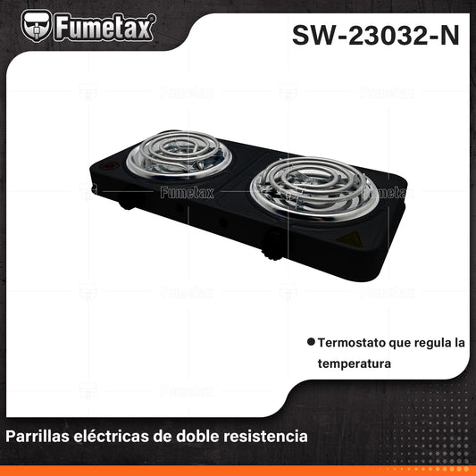 SW-23032-N (Caja master 6)(MOQ 1pz=1caja) Parrillas eléctricas de doble resistencia