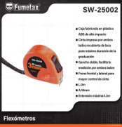 SW-25002 (Caja master 200)(MOQ 200 pzs=1 caja) Flexómetros