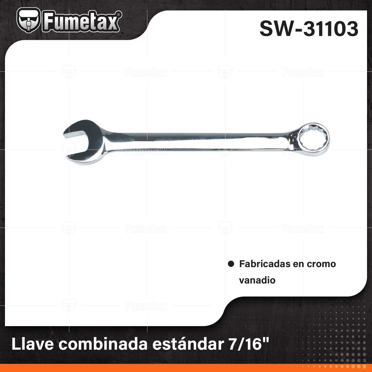 SW-31103-(Caja master 1 CTN=20 SKU)-(MOQ 20 SKU)-Llave combinada
Fabricadas en cromo vanadio