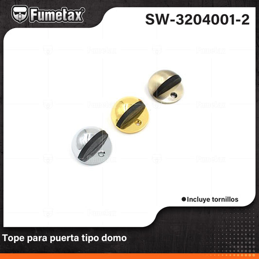 SW-3204001-2 (Caja master 500)(MOQ 1pz=1etiqueta) Tope para puerta tipo domo
