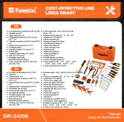 SW-34206-(Caja master 1 CTN=5 SKU)-(MOQ 1 SKU)-6 Llaves combinadas 5/16" a 5/8"
1 Nivel 9"