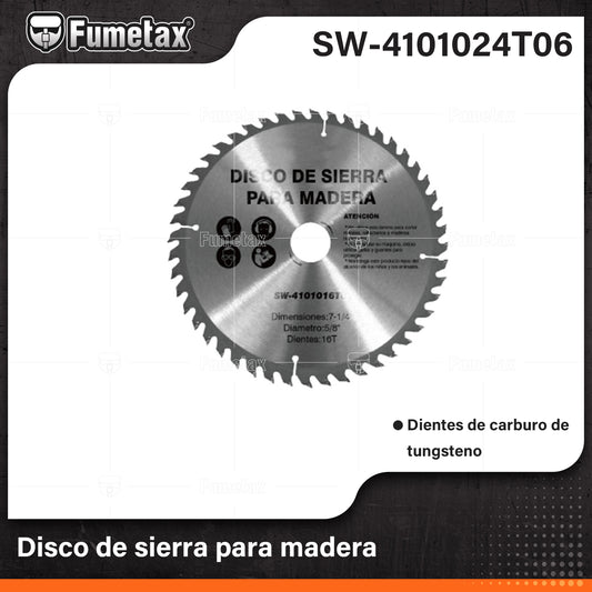 SW-4101024T06 (Caja master 40)(MOQ 1pz=1blsiter) "Disco de sierra para madera"