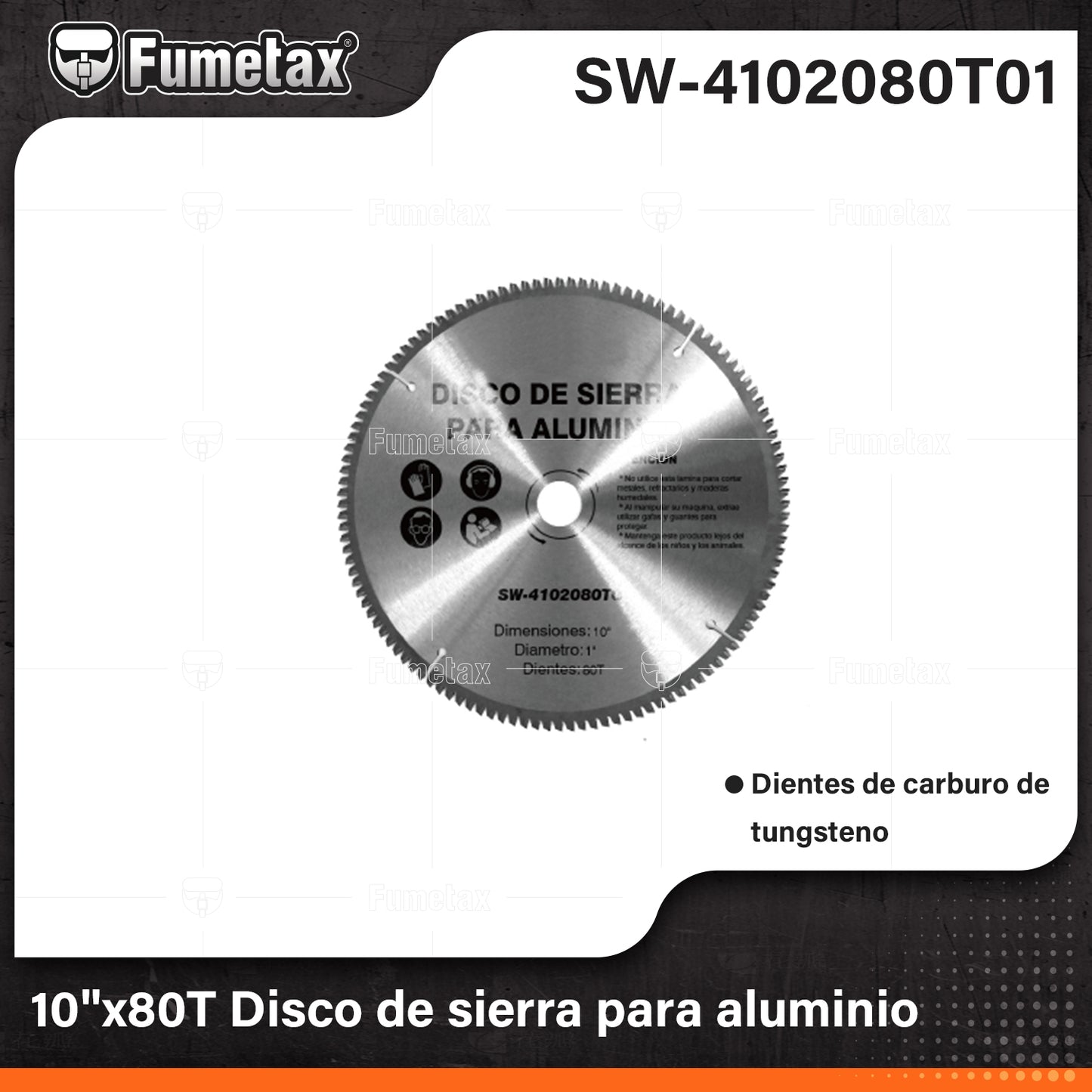 SW-4102080T01 (Caja master 30)(MOQ 1pz=1blsiter) "Disco de sierra para aluminio"