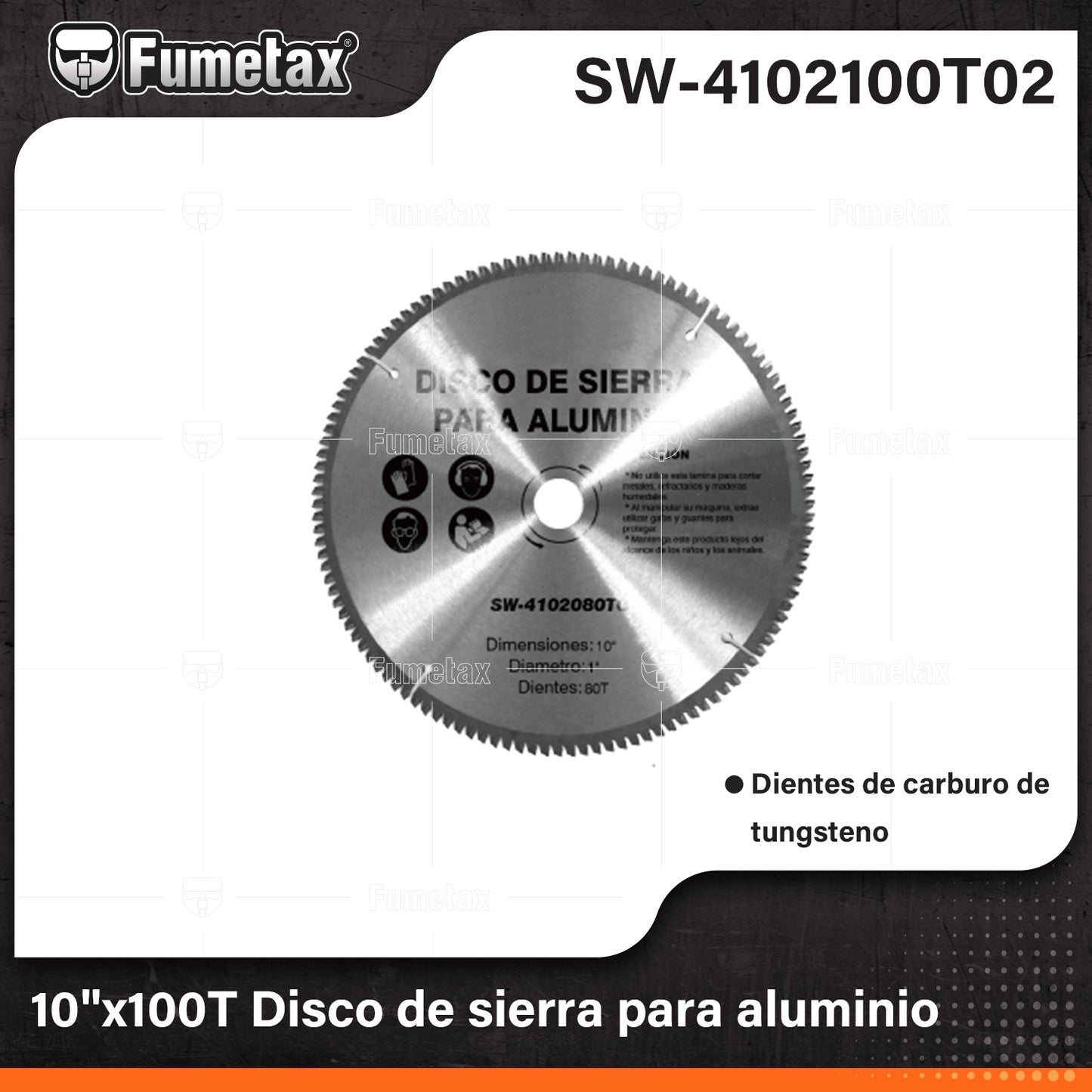 SW-4102100T02 (Caja master 30)(MOQ 1pz=1blsiter) "Disco de sierra para aluminio"