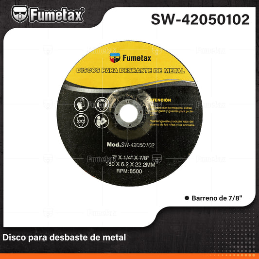SW-42050102 (Caja master 50)(MOQ 5pzs=1encogible) Disco para desbaste de metal